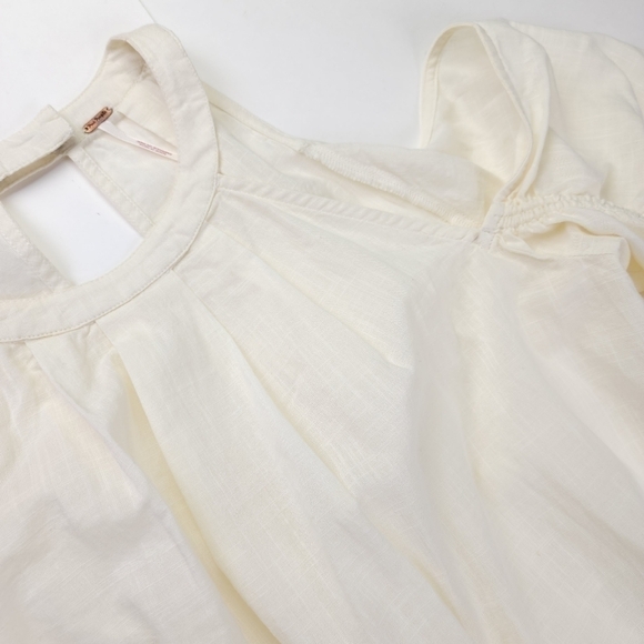 Free People Cream Cold Shoulder Top Sz Xs - Picture 7 of 15